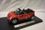 Mini Cooper Cabriolet Red Welly 1/18, Ophalen of Verzenden, Gebruikt, Auto, Welly