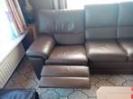 Lederen hoeksalon met relax, Huis en Inrichting, Ophalen, Zo goed als nieuw
