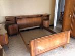 GRATIS, 2 persoonsslaapkamer in massief hout, Huis en Inrichting, Slaapkamer | Complete slaapkamers, Gebruikt, Vintage, Ophalen of Verzenden