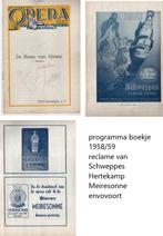 Meiresonne  reclame in programma's boekjes opera  Gent, Verzamelen, Ophalen of Verzenden