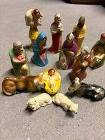 Vintage kerststal beeldjes, Verzamelen, Ophalen of Verzenden, Zo goed als nieuw
