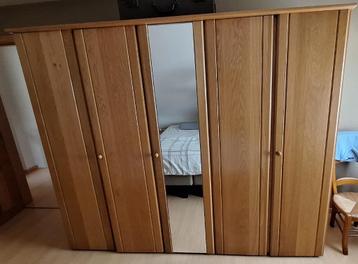kleerkast, Huis en Inrichting, Kasten | Kleerkasten, Ophalen, Gebruikt, 200 cm of meer, Eikenhout