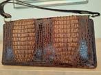 DAMESHANDTAS IN CROCO, Handtassen en Accessoires, Tassen | Damestassen, Ophalen, Gebruikt, Bruin, Handtas