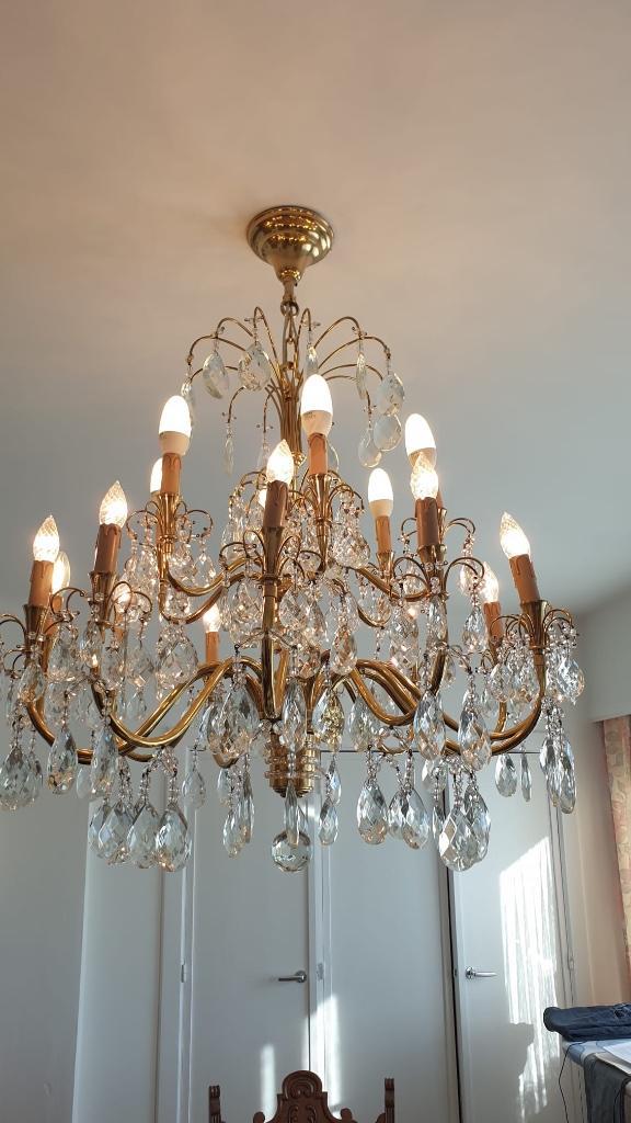 Super mooie kristallen luster, Huis en Inrichting, Lampen | Kroonluchters, Ophalen