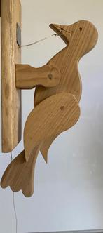 Originele houten bel in de vorm van een specht, Ophalen of Verzenden, Zo goed als nieuw