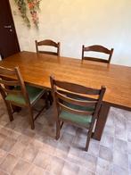 Table en bois., Maison & Meubles, Enlèvement, Utilisé, Vieux, 4 à 6 chaises