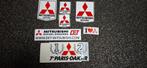 Lot vintage stickers auto merk Mitsubishi logo Dakar, Verzamelen, Ophalen of Verzenden, Zo goed als nieuw, Auto of Motor