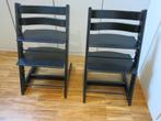 2x zwarte vintage Stokke Tripp Trapp kinderstoelen, Ophalen, Gebruikt