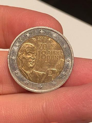 Zeldzame 2 euro munt – Charles de Gaulle (2010, Frankrijk), Ophalen, Frankrijk, 2 euro
