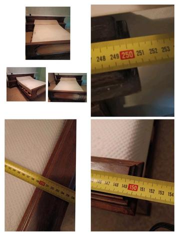 Lit en chêne massif sans matelas, Enlèvement, Comme neuf