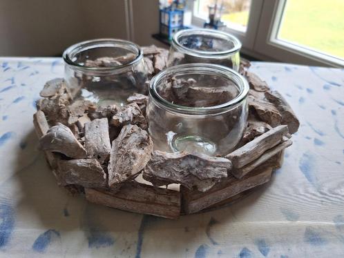 Decoratie schaal, Huis en Inrichting, Woonaccessoires | Schalen en Manden, Zo goed als nieuw, Schaal, Rond, Hout, Ophalen