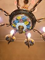 Antieke vintage porseleinen kroonluchter 2 stuks, Ophalen, Gebruikt, Overige materialen, Vintage capodimonte