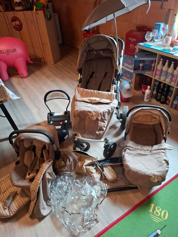 Complete set Noukie's 3-in-1 kinderwagen met accessoireset, Kinderen en Baby's, Kinderwagens en Combinaties, Zo goed als nieuw