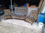 Mooi oude vintage sofa 2 persoons met bijhorende stoelen, Ophalen
