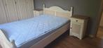 Bed 140 cm en kastjes, Huis en Inrichting, Ophalen, Wit, Tweepersoons, 140 cm
