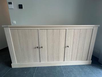 Dressoir massief hout, Huis en Inrichting, Kasten | Dressoirs, Ophalen, Minder dan 50 cm, Eikenhout, Nieuw