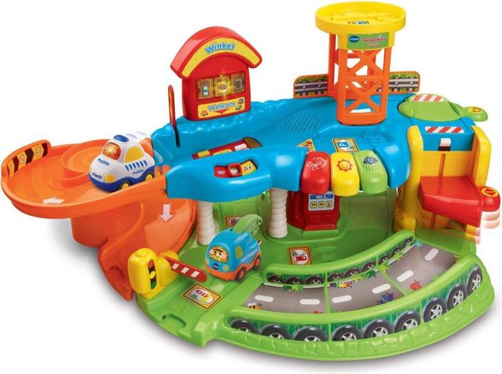 Vtech toet toet auto's garage in prima staat, Kinderen en Baby's, Speelgoed | Vtech, Gebruikt, 2 tot 4 jaar, Ophalen