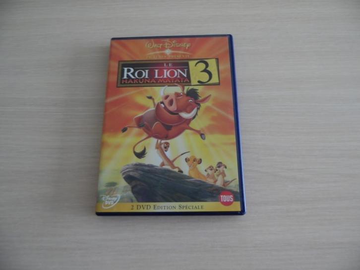 DE LEEUWENKONING 3 2 DVD DISNEY SPECIALE EDITIE, Cd's en Dvd's, Dvd's | Tekenfilms en Animatie, Zo goed als nieuw, Amerikaans
