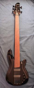 HB progressieve 5-snarige fretloze bas, Muziek en Instrumenten, Ophalen, Zo goed als nieuw, Elektrisch, Fretloos