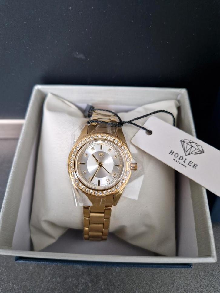 Hodler Dameshorloge Bellinzona - Goud  NIEUW, Handtassen en Accessoires, Horloges | Dames, Nieuw, Goud, Goud, Ophalen of Verzenden