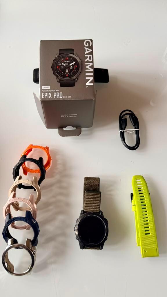 Garmin Epix Pro 51 mm Saphire – État impeccable, Bijoux, Sacs & Beauté, Montres de sport, Comme neuf, Jaune, État, Boussole, Dormir