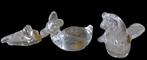 3 Strauss kristallen diertjes, Antiquités & Art, Antiquités | Verre & Cristal, Enlèvement ou Envoi
