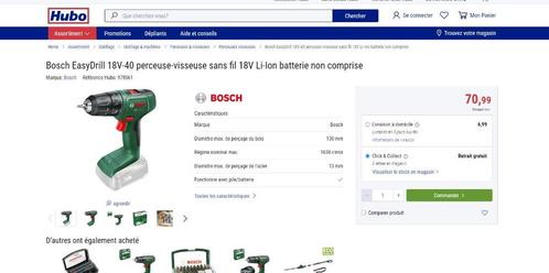 Bosch EasyDrill 18V-40 perceuse-visseuse sans fil 18V, Bricolage & Construction, Outillage | Foreuses, Neuf, Perceuse, Enlèvement ou Envoi