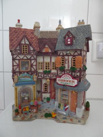Lemax Christmas Village Facade Essex Corner Market, Divers, Noël, Enlèvement ou Envoi