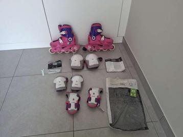 Kinderskates Play3 roze/paars en bescherming beschikbaar voor biedingen