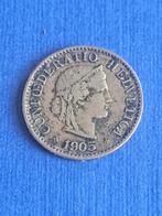 1905 Zwitserland 5 rappen, schaars, Verzenden, Overige landen, Losse munt