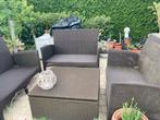 Bruine loungeset van gloster! 3 identieke zetels ., Tuin en Terras, Tuinsets en Loungesets, Ophalen, Zo goed als nieuw, Loungeset