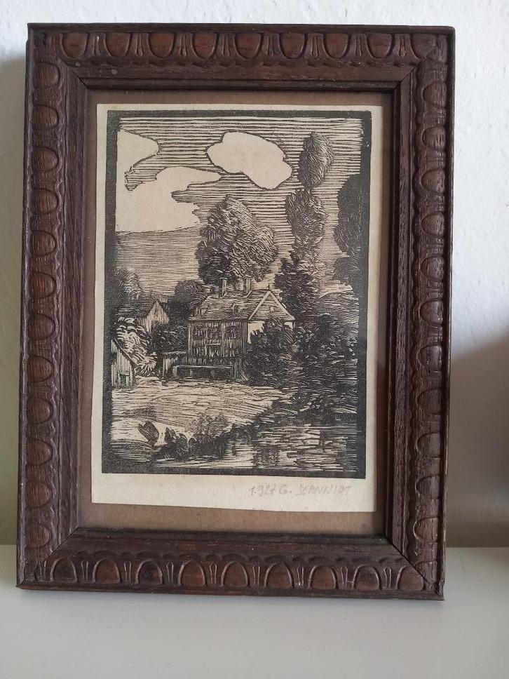 Houtsnede Pierre Georges Jeanniot. (gesign), Antiek en Kunst, Kunst | Etsen en Gravures, Ophalen