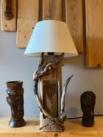 Lampe en véritable bois flotté, Maison & Meubles, Enlèvement ou Envoi, Neuf, Bois, Moins de 50 cm