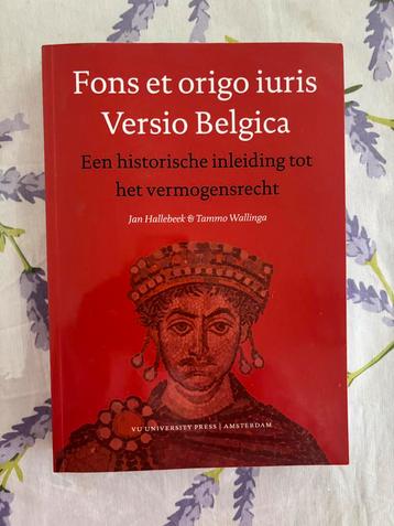 Tammo Wallinga - Fons et origo iuris Versio Belgica beschikbaar voor biedingen