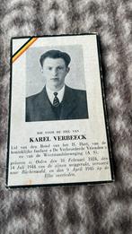 Bp Karel Verbeeck gesneuveld te Buchenwald 1945, Verzamelen, Bidprentjes en Rouwkaarten, Verzenden