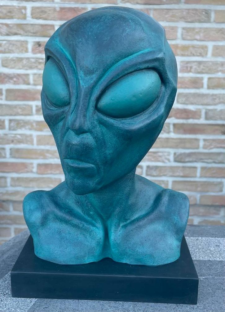 Tête extra-terrestre affaire Roswell., Collections, Statues & Figurines, Neuf, Enlèvement