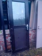 Deur en 4 ramen in pvc, dubbell glas, Doe-het-zelf en Bouw, Deuren en Vliegenramen, Ophalen, Gebruikt, Glas