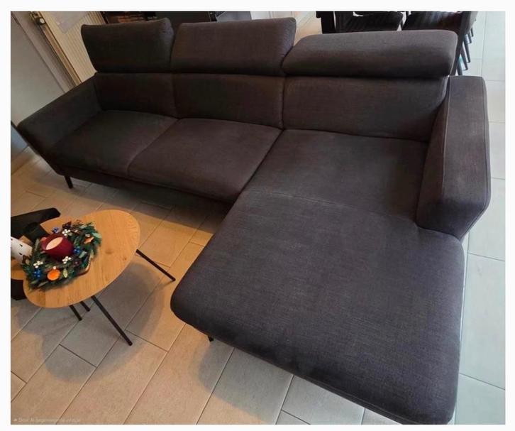 Salon met longchair : nieuwe staat, Huis en Inrichting, Zetels | Complete zithoeken, Zo goed als nieuw, Stof, Ophalen