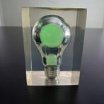 Lucite lightbulb Pierre Giraudon glow in the dark., Ophalen of Verzenden