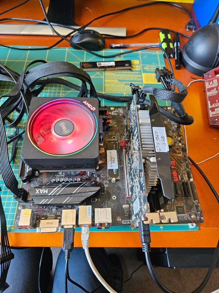 MSI moederbord met Ryzen 3900X (12-core) 1TB nvme en 16 GB, Computers en Software, Moederborden, AMD, Ophalen