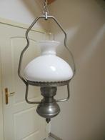 Tinnen hanglamp, Zo goed als nieuw, Ophalen, 75 cm of meer, Glas