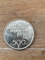 zilveren munt 500fr franse versie, Postzegels en Munten, Munten | België, Zilver, Ophalen of Verzenden, Losse munt, Zilver