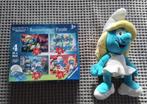 Puzzel Smurfen + knuffel Smurfin, Kinderen en Baby's, Ophalen of Verzenden, 10 tot 50 stukjes, Gebruikt, 2 tot 4 jaar