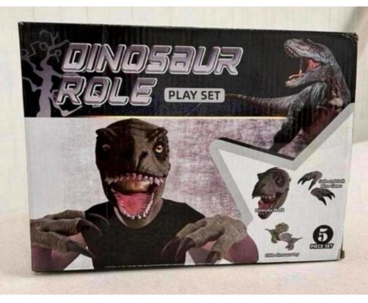 Dinosaur dino dinosaurus verkleed-set, mask masker klauwen, Kinderen en Baby's, Carnavalskleding en Verkleedspullen, Nieuw, Jongen of Meisje