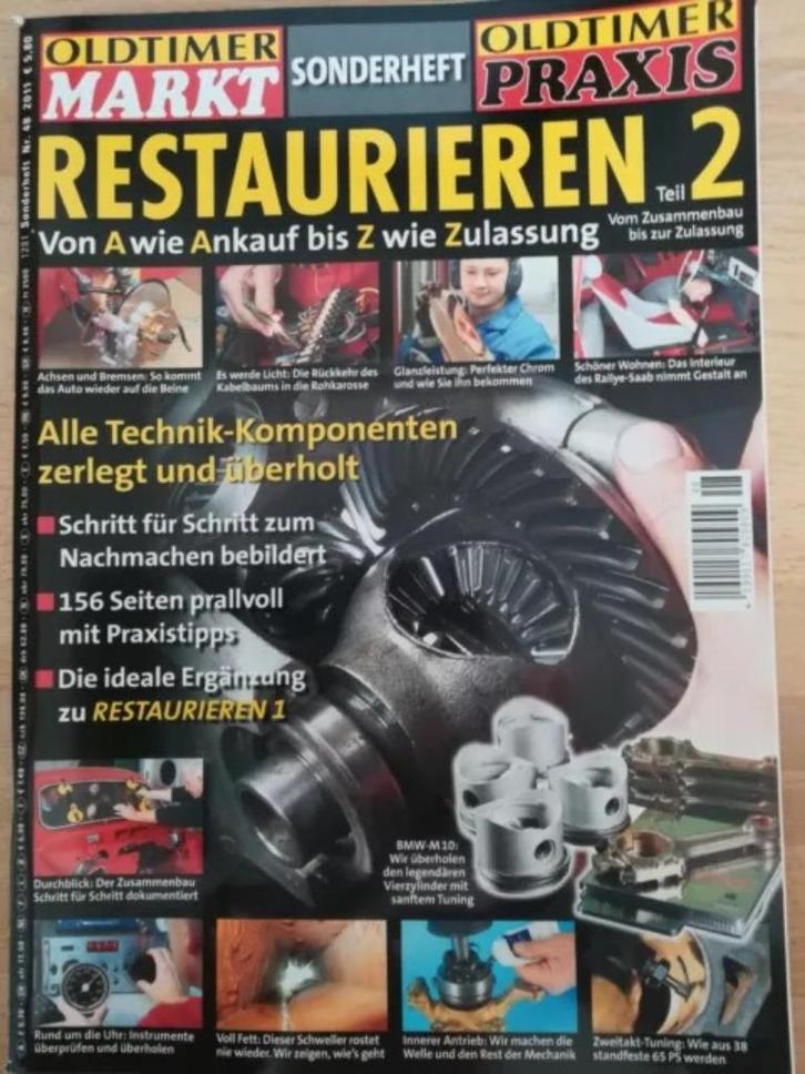 Oldtimer MARKT SONDERHEFT RESTAURIEREN TEIL 1 + 2, Boeken, Auto's | Folders en Tijdschriften, Gelezen, Algemeen, Ophalen of Verzenden