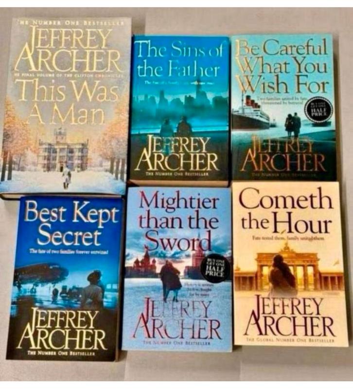 Jeffrey Archer - 6 stuks boek boeken 1 hardcover Number one, Boeken, Thrillers, Zo goed als nieuw, Ophalen of Verzenden