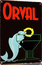Metalen reclamebord Orval 7 - retro vintage mancave, Verzamelen, Ophalen of Verzenden, Nieuw, Reclamebord, Plaat of Schild, Overige merken