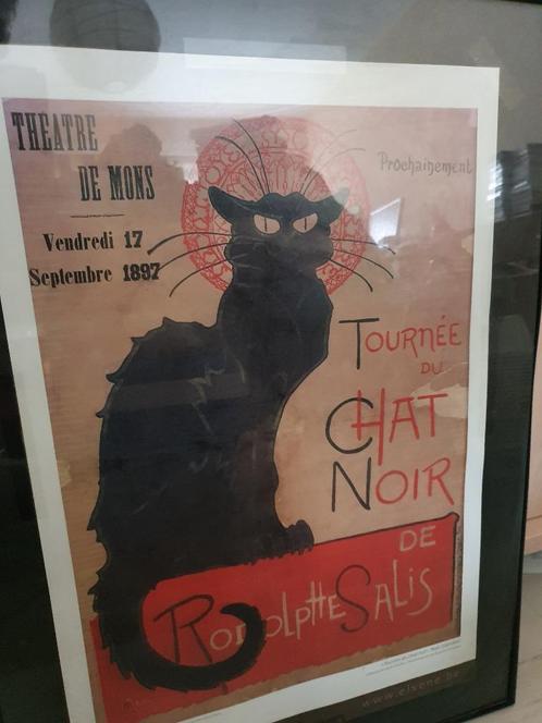 1 tourposter van het zwarte kattentheater van Bergen, Verzamelen, Posters, Zo goed als nieuw, Reclame, Deurposter of groter, Ophalen