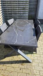 Mooie tuintafel met keramisch blad, Tuin en Terras, Tuintafels, Ophalen, Zo goed als nieuw