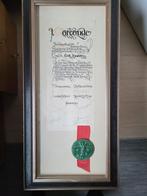 Oorconde Roeselare met stadszegel, Verzamelen, Overige Verzamelen, Ophalen of Verzenden, Zo goed als nieuw
